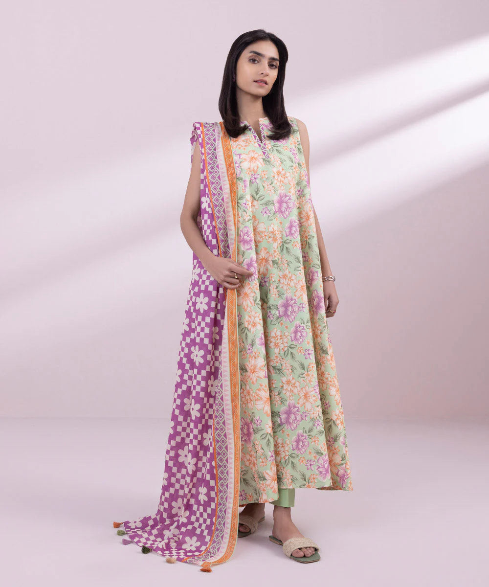 SAPPHIRE | UNSTITCHED 2 PIECE PRINTED LAWN SUIT