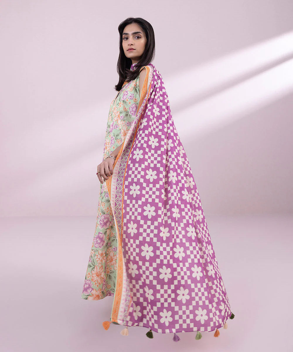 SAPPHIRE | UNSTITCHED 2 PIECE PRINTED LAWN SUIT