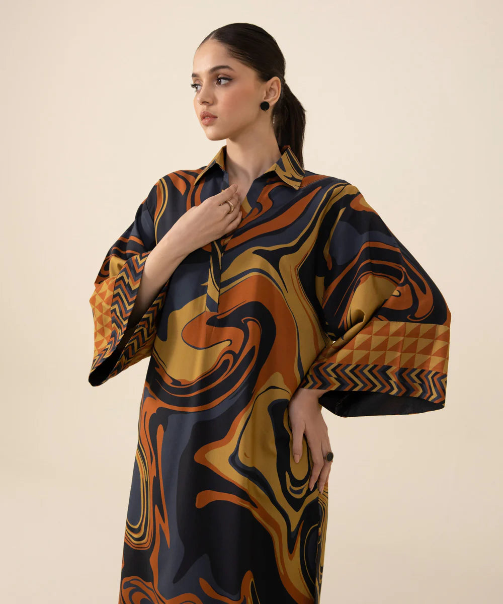 SAPPHIRE | UNSTITCHED 2 PIECE PRINTED LINEN SUIT