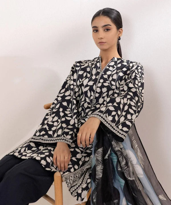 SAPPHIRE | UNSTITCHED 2 PIECE PRINTED COTTON SUIT