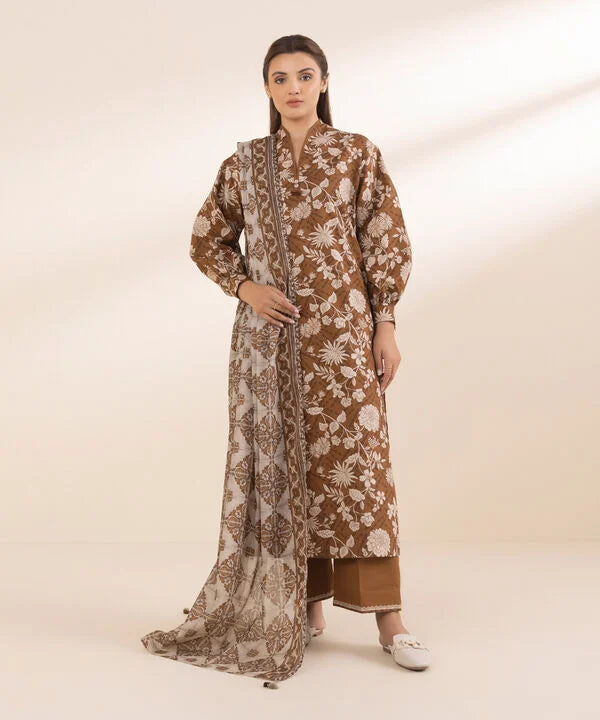 SAPPHIRE | UNSTITCHED 2 PIECE PRINTED COTTON SUIT