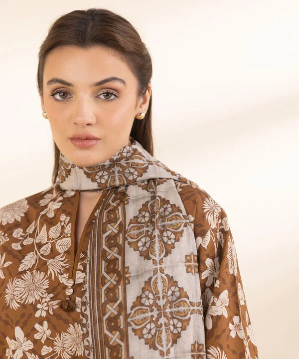 SAPPHIRE | UNSTITCHED 2 PIECE PRINTED COTTON SUIT