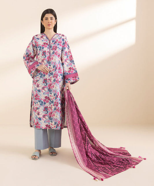 SAPPHIRE | UNSTITCHED 2 PIECE PRINTED LAWN SUIT