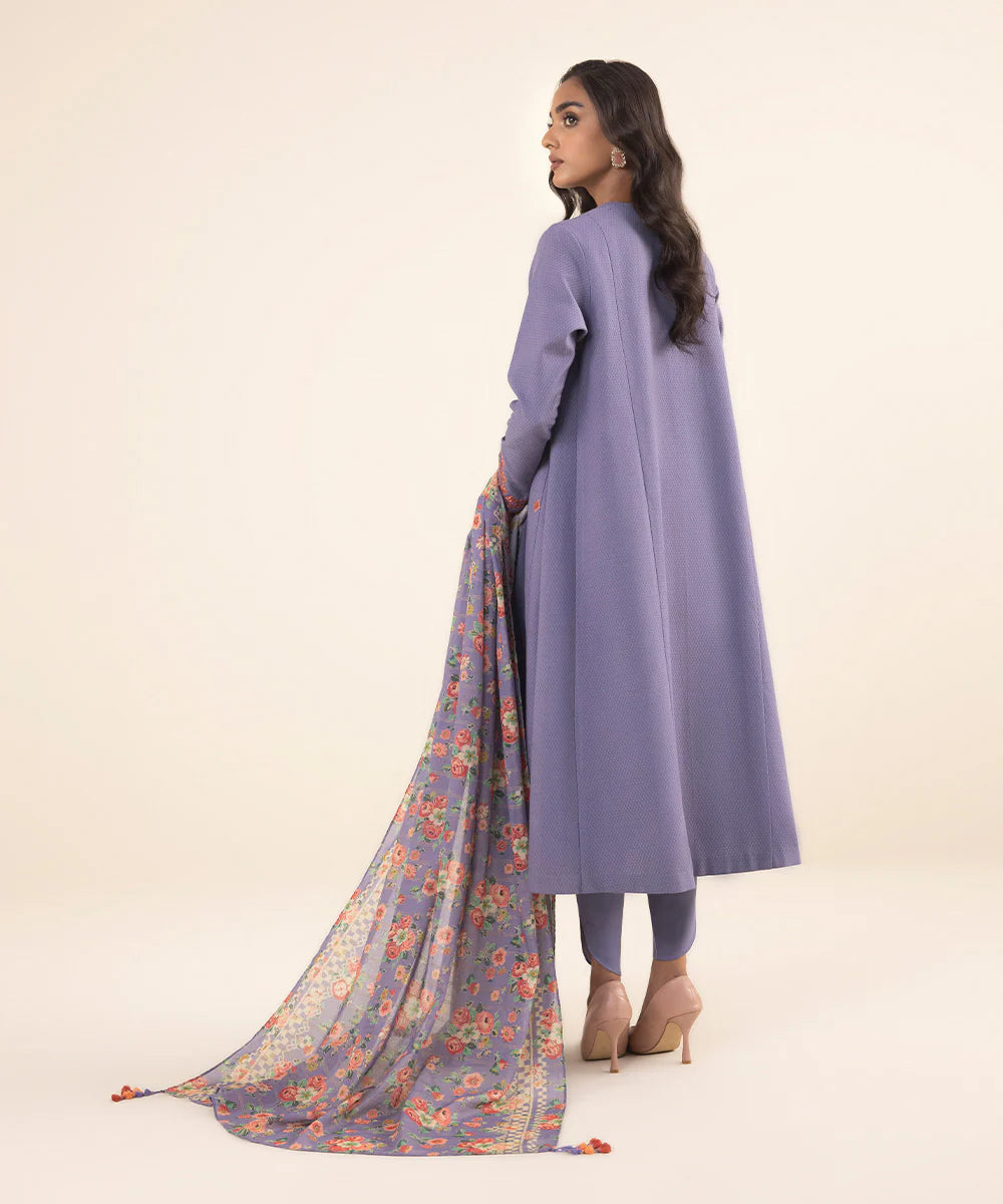 SAPPHIRE | UNSTITCHED 3 PIECE EMBROIDERED DOBBY SUIT