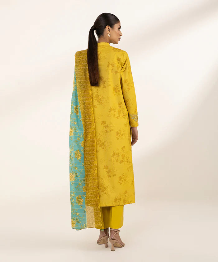 SAPPHIRE | UNSTITCHED 1 PIECE – EMBROIDERED ZARI LAWN SHIRT