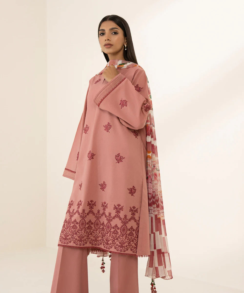 SAPPHIRE | UNSTITCHED 2 PIECE EMBROIDERED LAWN SUIT