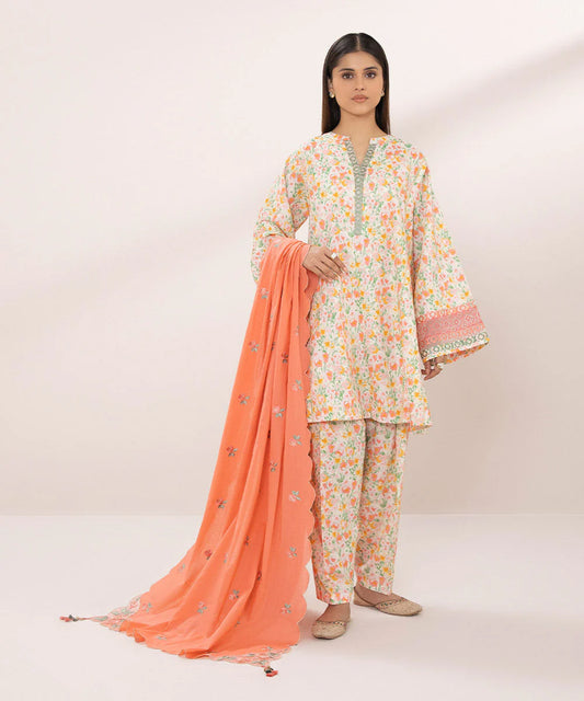 SAPPHIRE | UNSTITCHED 3 PIECE EMBROIDERED CAMBRIC SUIT