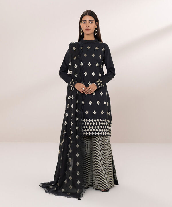 SAPPHIRE | UNSTITCHED 3 PIECE EMBROIDERED LAWN SUIT