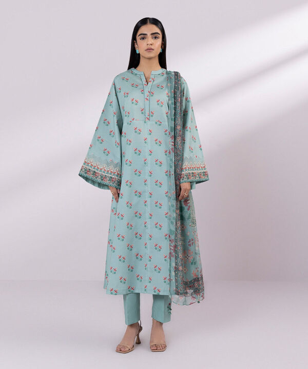 SAPPHIRE | UNSTITCHED 2 PIECE EMBROIDERED LAWN SUIT