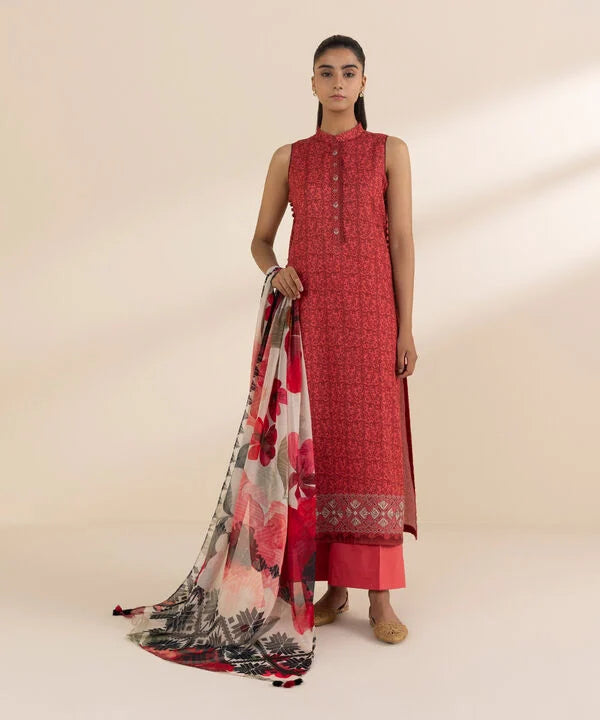 SAPPHIRE | UNSTITCHED 2 PIECE EMBROIDERED LAWN SUIT