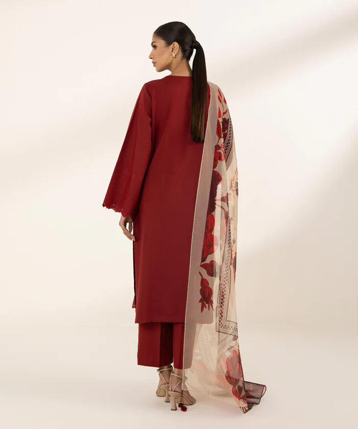 SAPPHIRE | UNSTITCHED 3 PIECE EMBROIDERED DOBBY SUIT