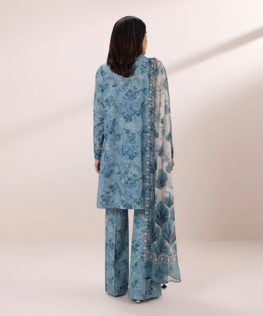 SAPPHIRE | UNSTITCHED 3 PIECE EMBROIDERED CAMBRIC SUIT