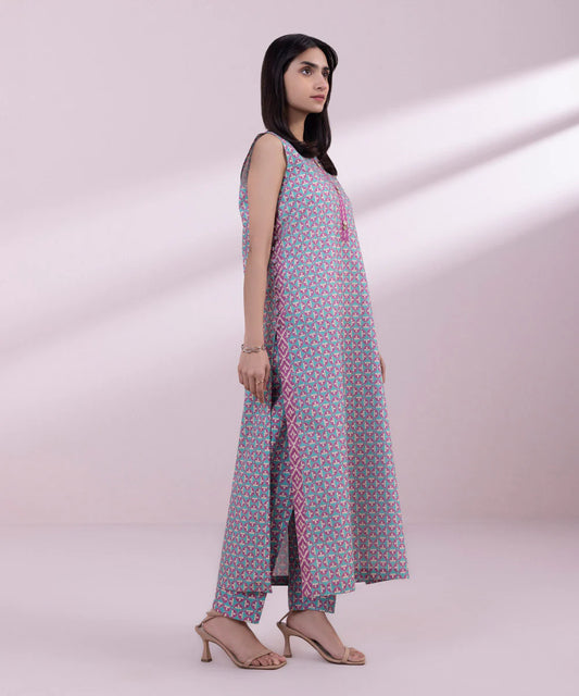 SAPPHIRE | UNSTITCHED 2 PIECE PRINTED LAWN SUIT