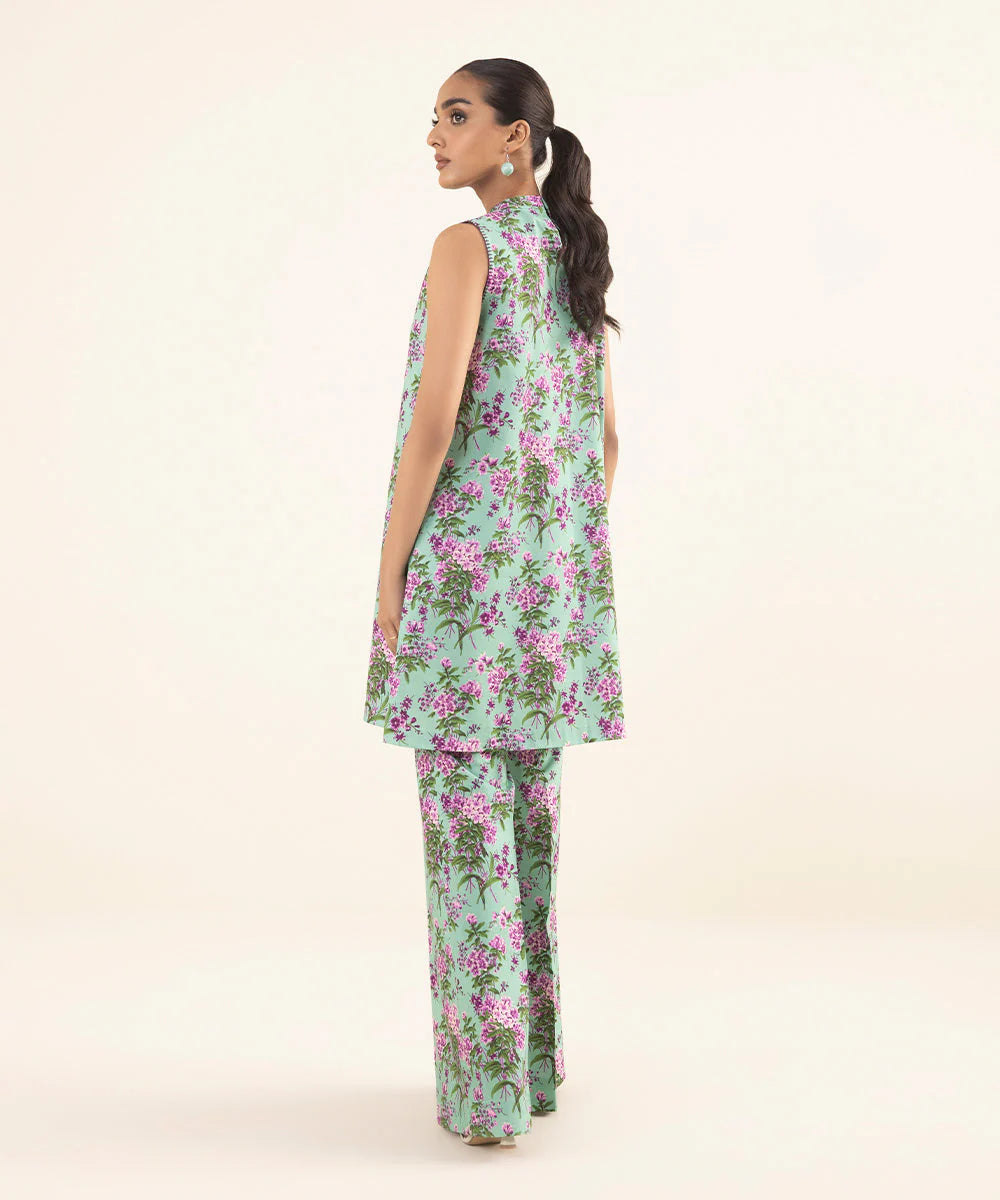SAPPHIRE | UNSTITCHED 2 PIECE PRINTED COTTON SUIT