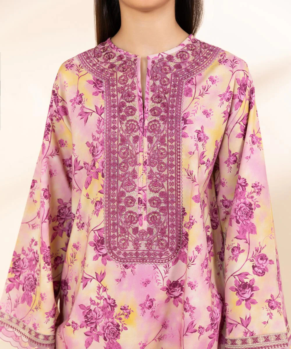 SAPPHIRE | UNSTITCHED 2 PIECE EMBROIDERED COTTON VISCOSE SUIT
