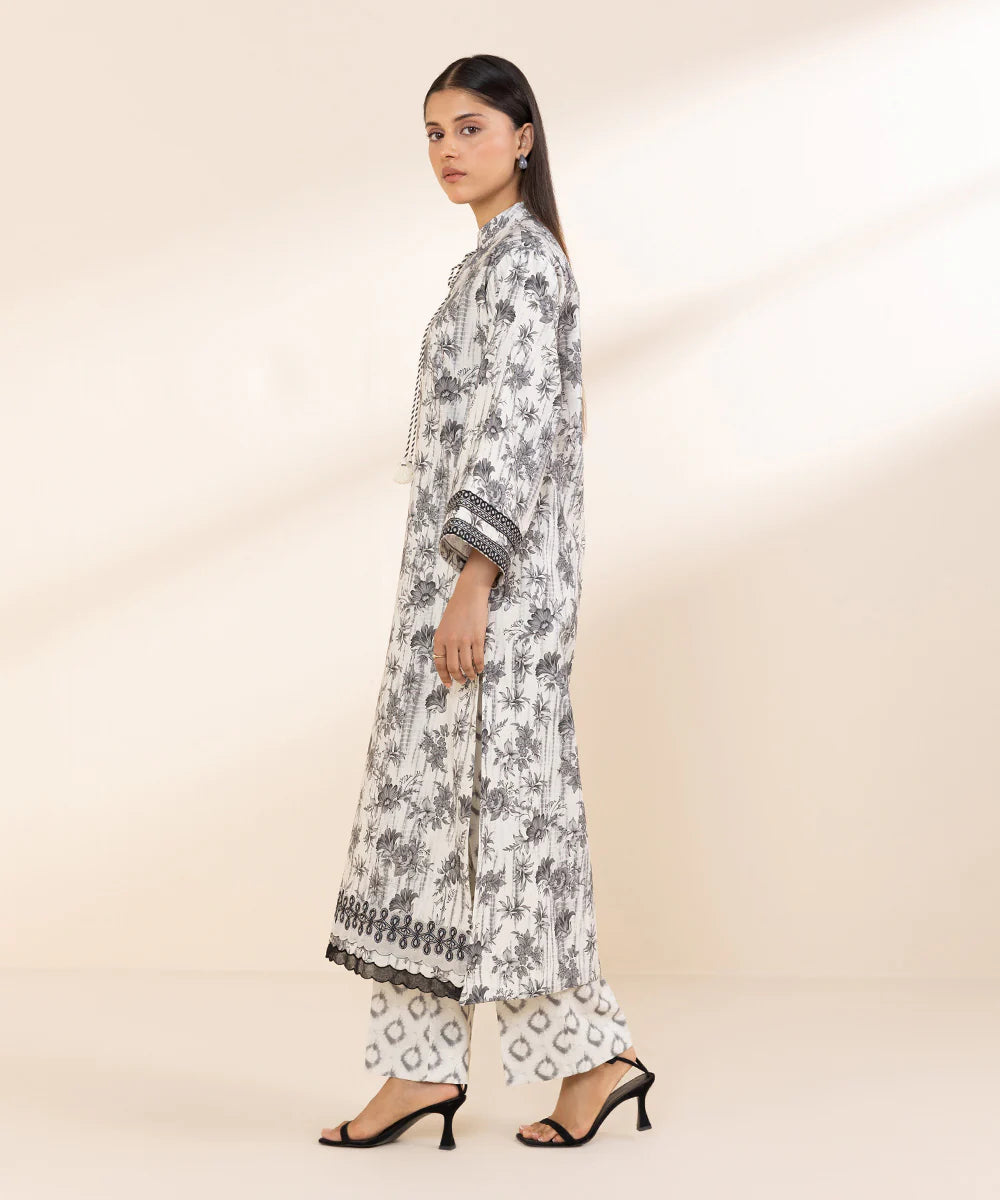 SAPPHIRE | UNSTITCHED 2 PIECE EMBROIDERED COTTON VISCOSE SUIT