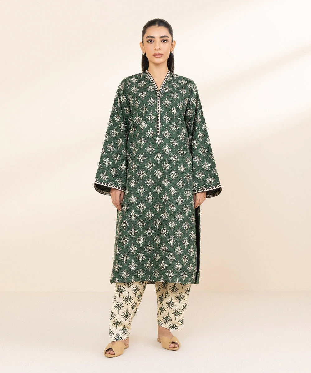 SAPPHIRE | UNSTITCHED 2 PIECE PRINTED COTTON SUIT