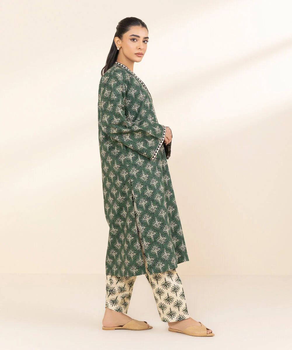 SAPPHIRE | UNSTITCHED 2 PIECE PRINTED COTTON SUIT