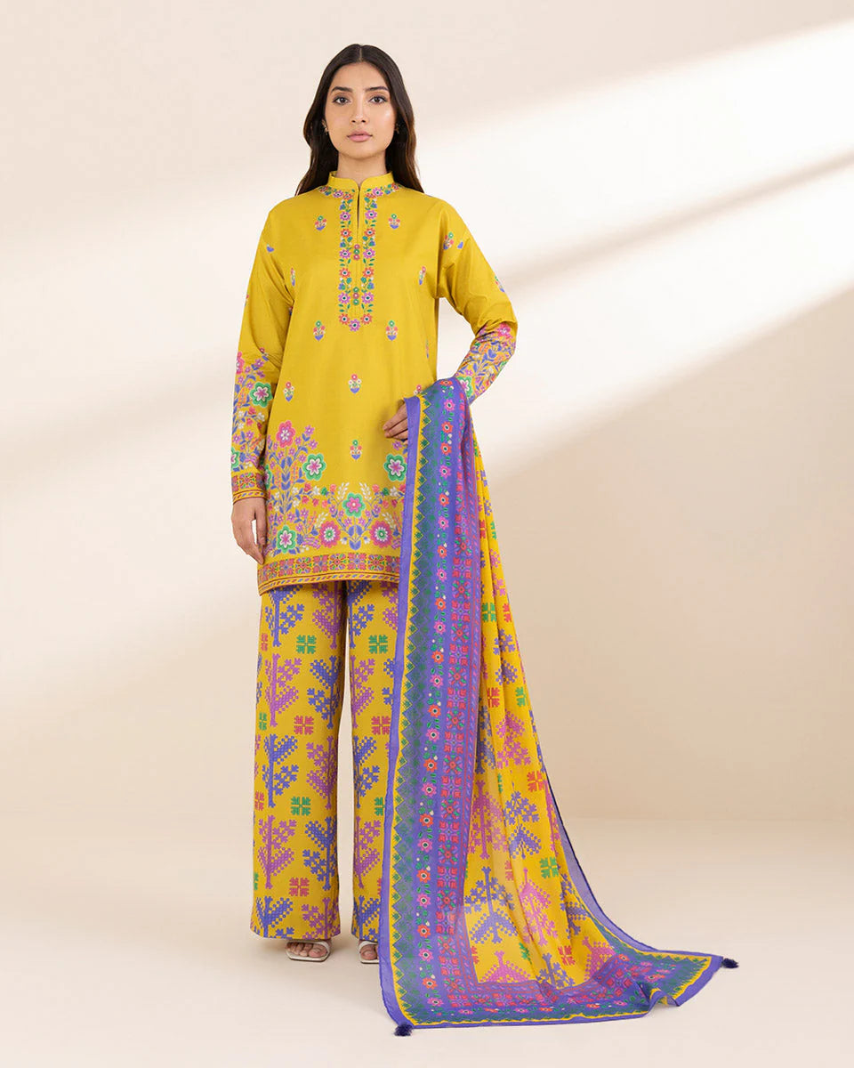 SAPPHIRE | UNSTITCHED 3 PIECE PRINTED LAWN SUIT