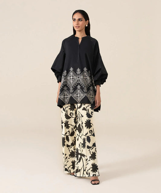 Sapphire | Unstitched 2Pc Dyed Embroidered Lawn Suit