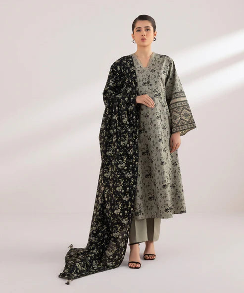SAPPHIRE | UNSTITCHED 3 PIECE EMBROIDERED CAMBRIC SUIT