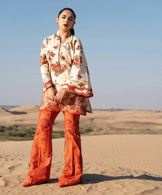 SAPPHIRE | UNSTITCHED 2 PIECE EMBROIDERED ZARI LAWN SUIT