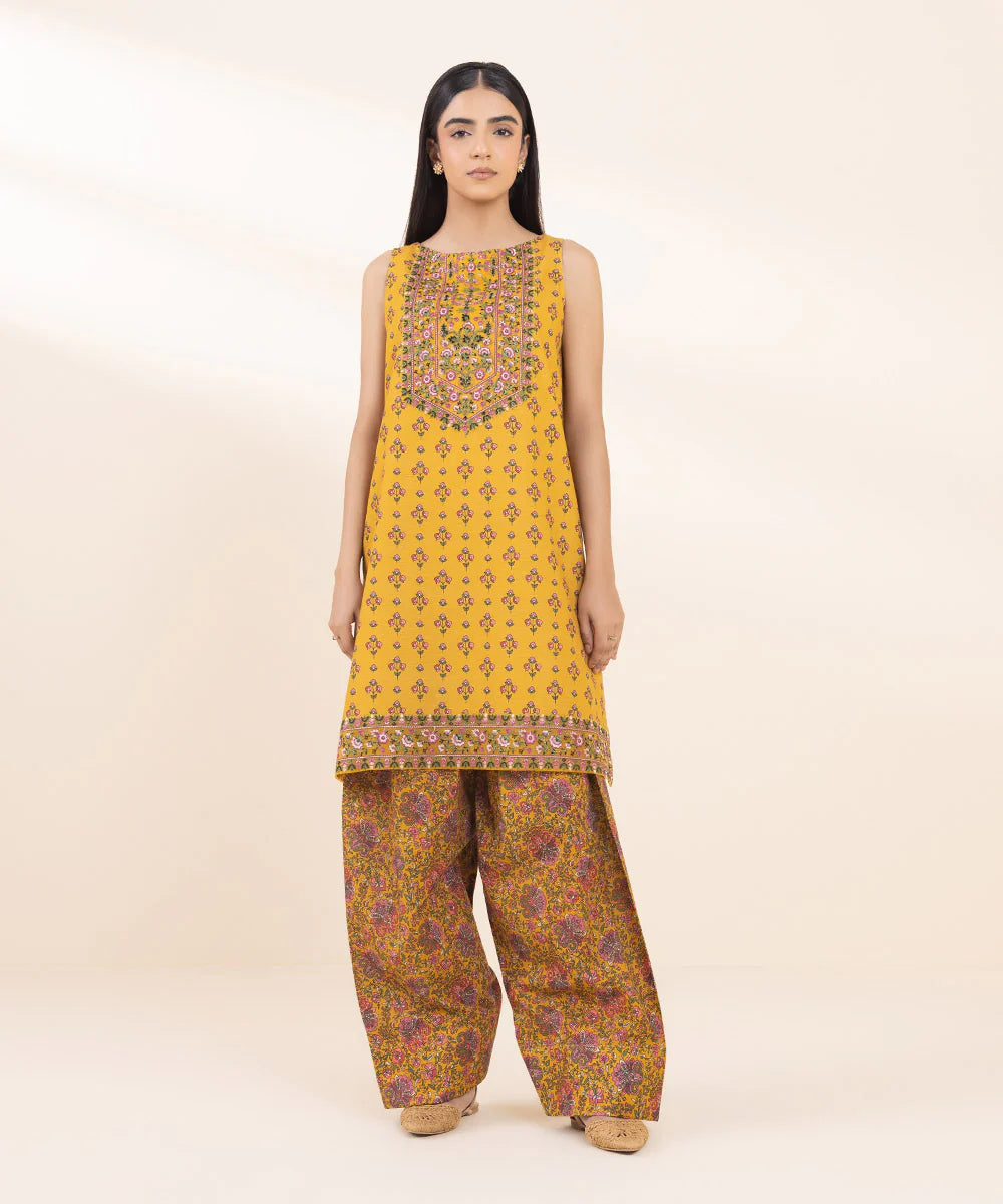 SAPPHIRE | UNSTITCHED 2 PIECE EMBROIDERED LIGHT KHADDAR SUIT