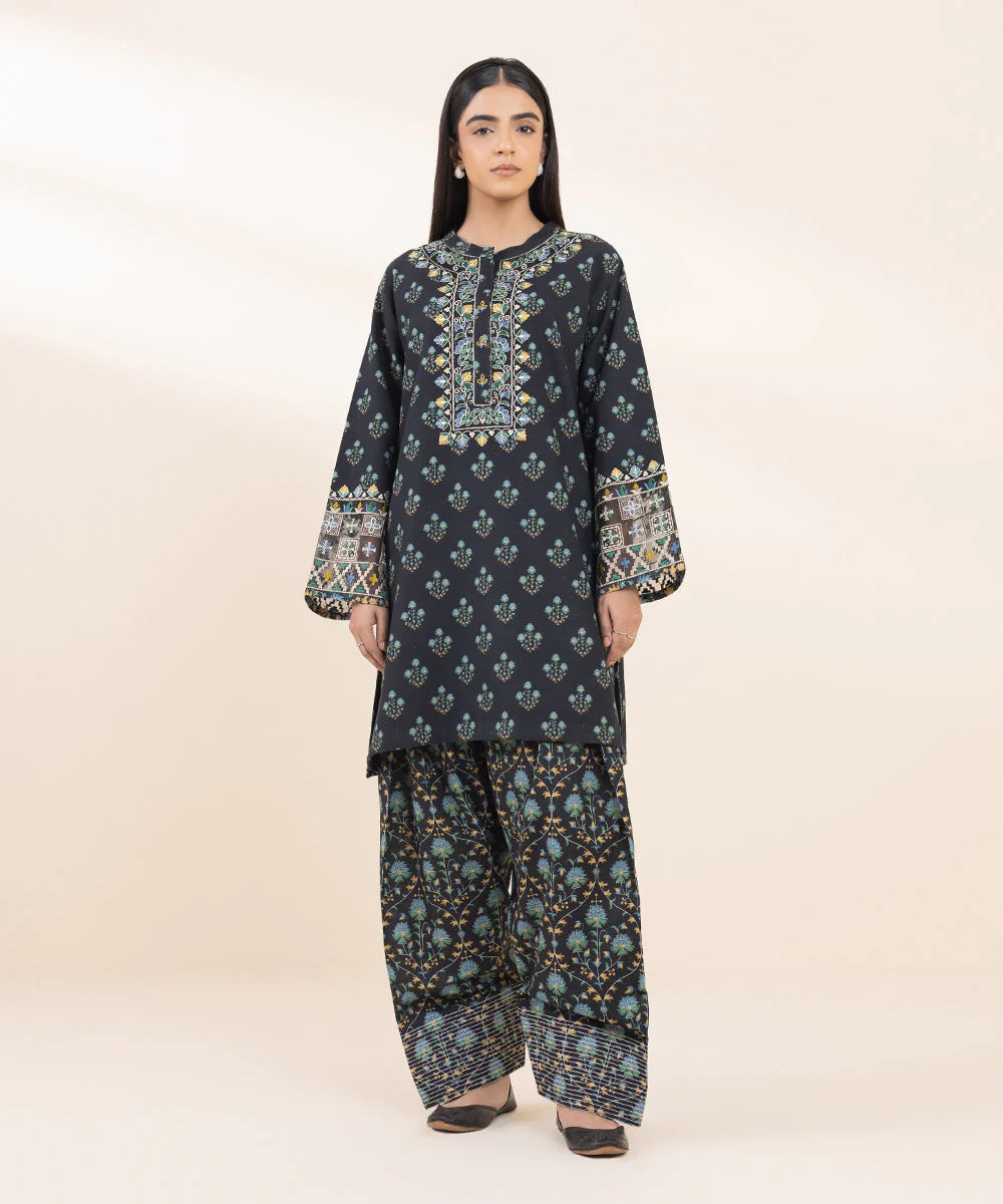 SAPPHIRE | UNSTITCHED 2 PIECE EMBROIDERED LIGHT KHADDAR SUIT