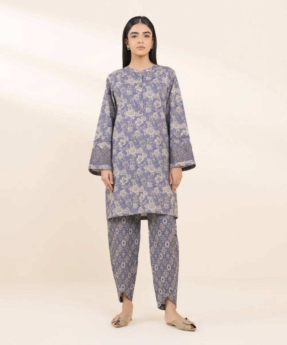 SAPPHIRE | UNSTITCHED 2 PIECE EMBROIDERED LIGHT KHADDAR SUIT