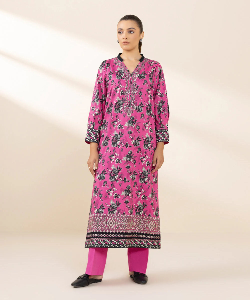 SAPPHIRE | UNSTITCHED 2 PIECE EMBROIDERED COTTON VISCOSE SUIT