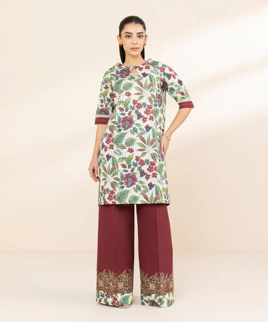 SAPPHIRE | UNSTITCHED 2 PIECE EMBROIDERED LAWN SUIT