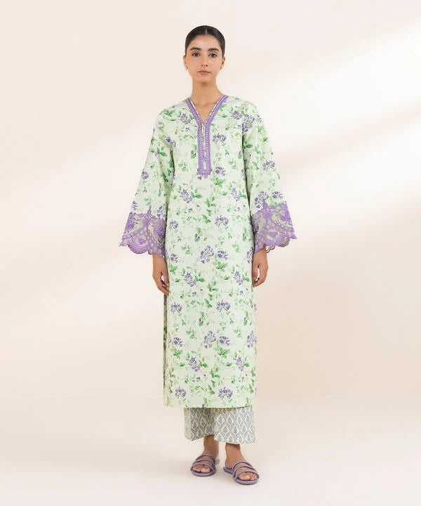 SAPPHIRE | UNSTITCHED 2 PIECE EMBROIDERED LAWN SUIT