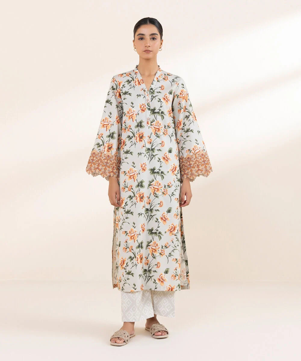 SAPPHIRE | UNSTITCHED 2 PIECE EMBROIDERED LAWN SUIT