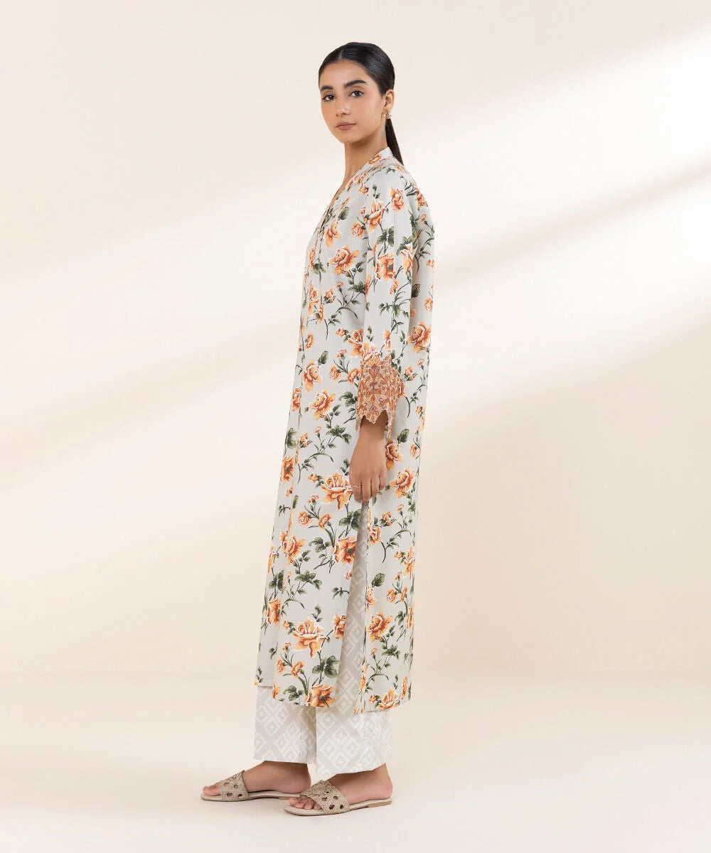 SAPPHIRE | UNSTITCHED 2 PIECE EMBROIDERED LAWN SUIT
