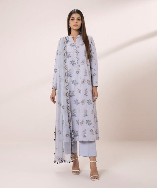 SAPPHIRE | UNSTITCHED 3 PIECE EMBROIDERED JACQUARD SUIT
