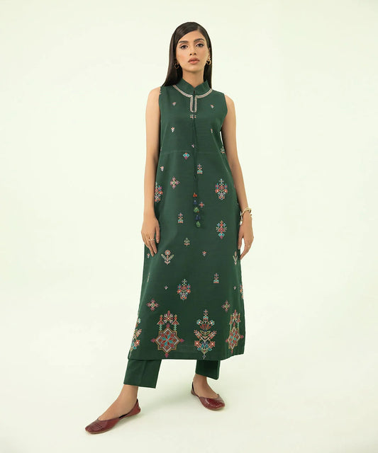 SAPPHIRE | UNSTITCHED 2 PIECE EMBROIDERED LIGHT KHADDAR SUIT