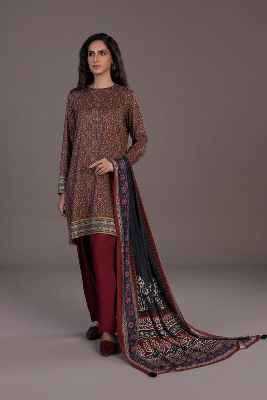 Sapphire | Unstitched 3Pc Printed Blended Linen | U3-DAY23V9-12