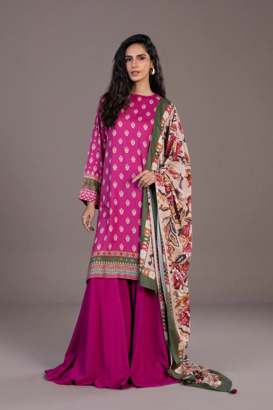 Sapphire | Unstitched 3Pc Printed Blended Linen | U3-DAY23V9-14
