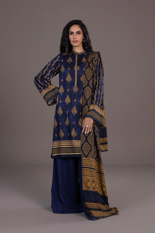Sapphire | Unstitched 3Pc Printed Blended Linen | U3-DAY23V9-15