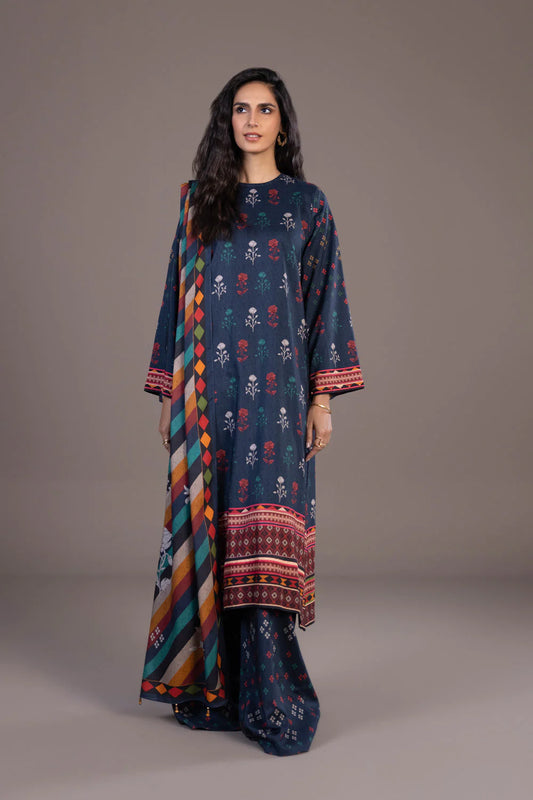 Sapphire | Unstitched 3Pc Printed Blended Linen | U3-DAY23V9-16