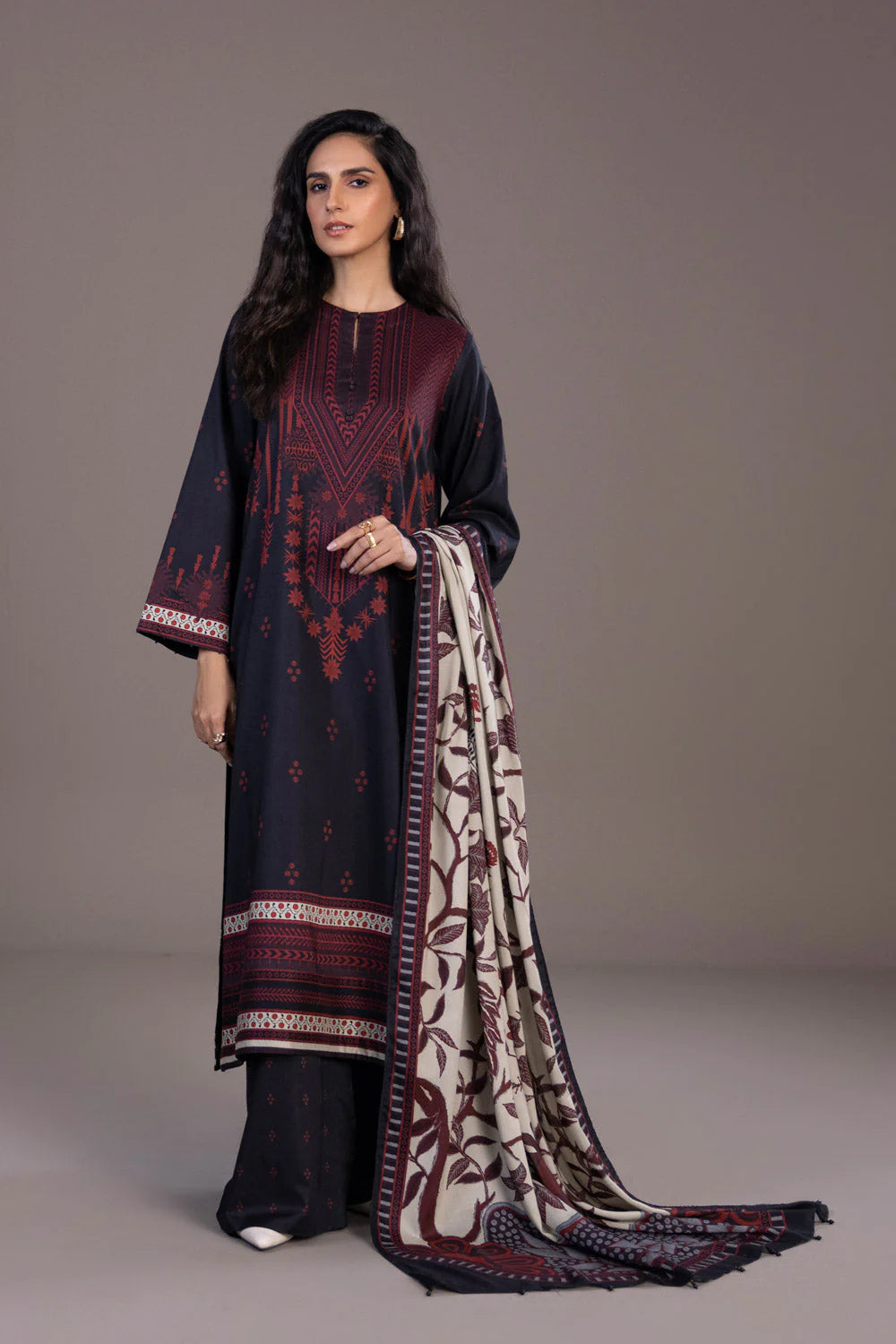 Sapphire | Unstitched 3Pc Printed Blended Linen | U3-DAY23V9-18