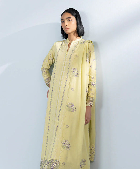 SAPPHIRE | UNSTITCHED 3 PIECE EMBROIDERED LAWN SUIT