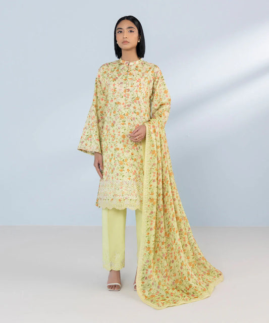 SAPPHIRE | UNSTITCHED 3 PIECE EMBROIDERED LAWN SUIT