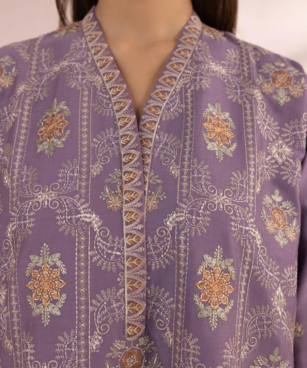 SAPPHIRE | UNSTITCHED 3 PIECE EMBROIDERED LAWN SUIT