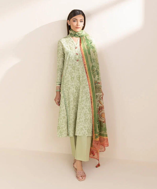 SAPPHIRE | UNSTITCHED 3 PIECE PRINTED LAWN SUIT