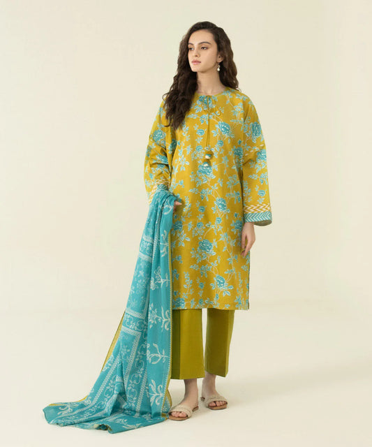 Sapphire | Unstitched 3Pc Printed Lawn Suit | U3P-DY23V4-12R