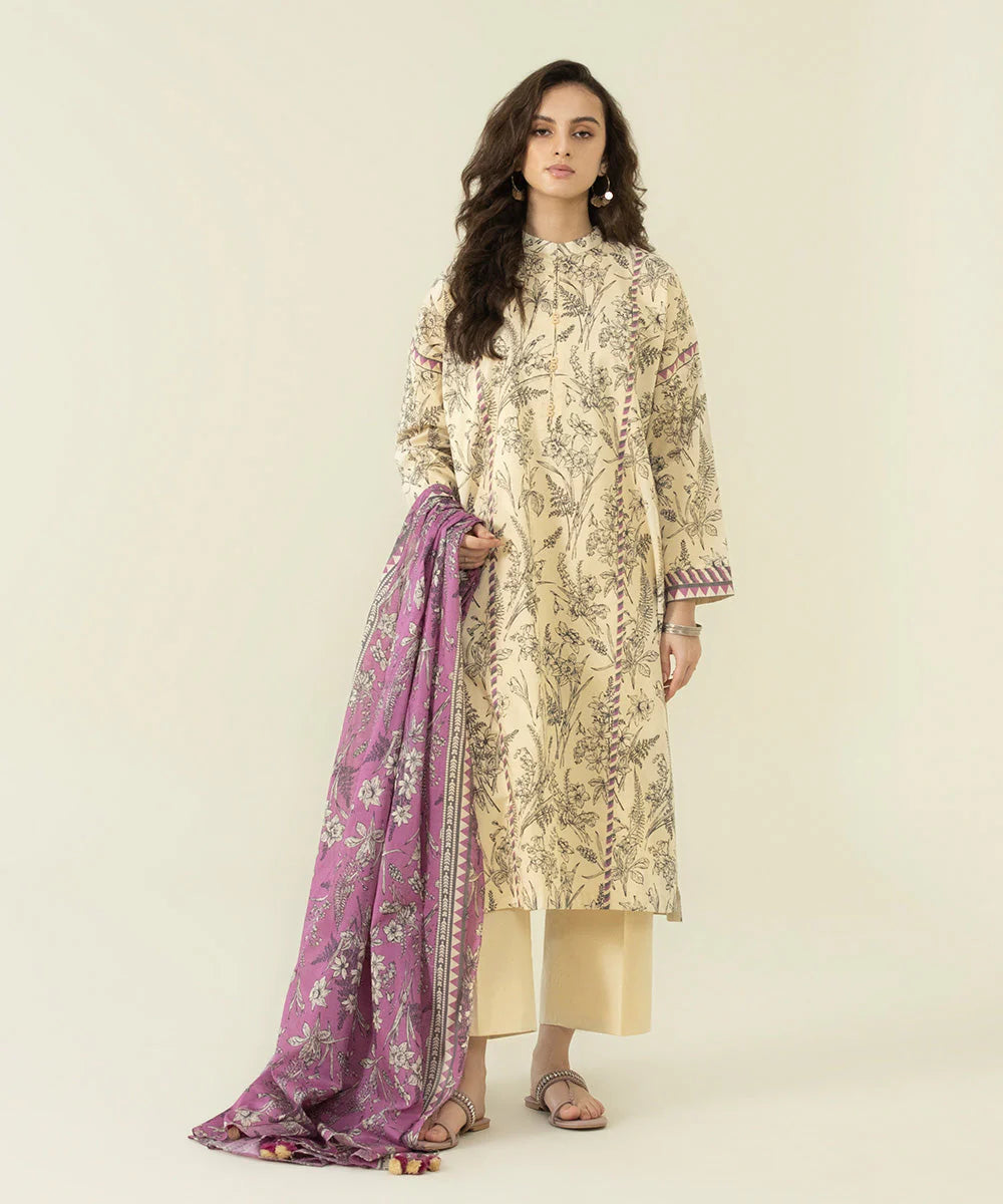 Sapphire | Unstitched 3Pc Printed Lawn Suit | U3P-DY23V4-17R