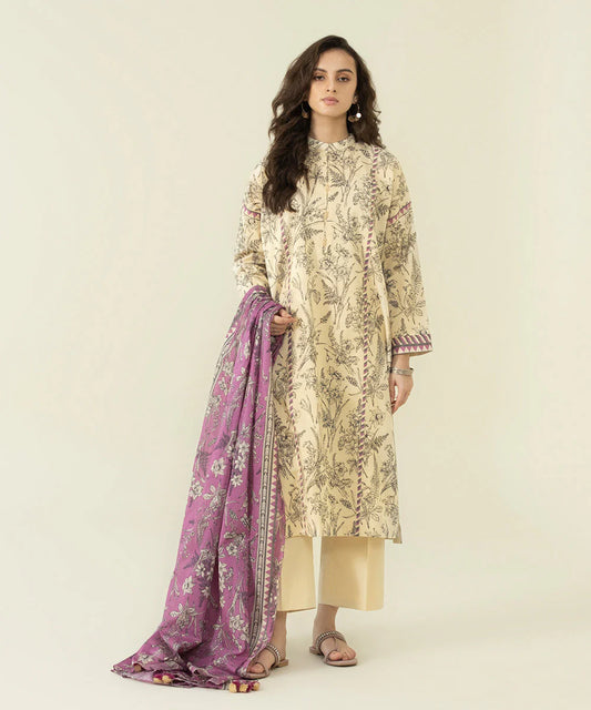 Sapphire | Unstitched 3Pc Printed Lawn Suit | U3P-DY23V4-17R
