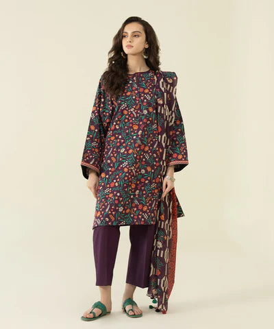 Sapphire | Unstitched 3Pc Printed Lawn Suit | U3P-DY23V4-24-R