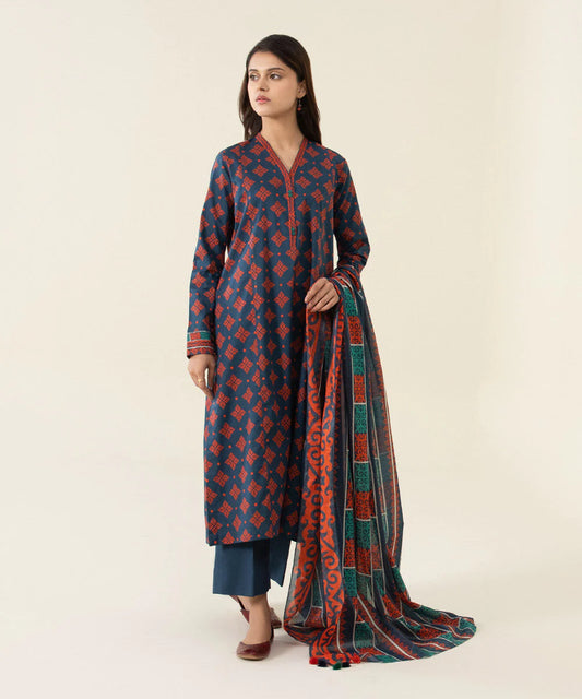 Sapphire | Unstitched 3Pc Printed Lawn Suit | U3P-DY23V4-32R